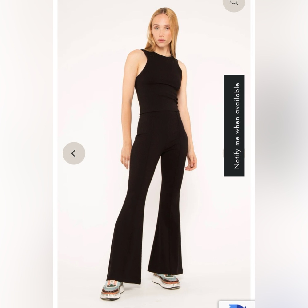 BF SALE RR Ripley Rader Ribbed NWOT black wide leg pants